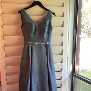 Formal slate blue dress